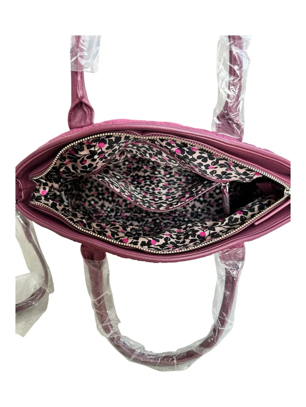 VERA BRADLEY Day Off Satchel Quilted Crossbody Bag Purse Burgundy/Plum NWT (1/2)